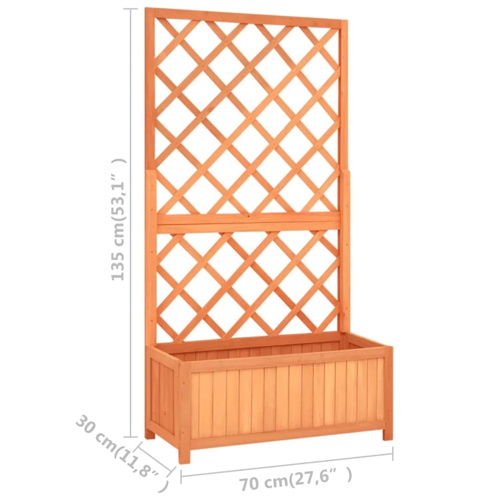 ikayaa Garden Trellis Planter Brown 27.6