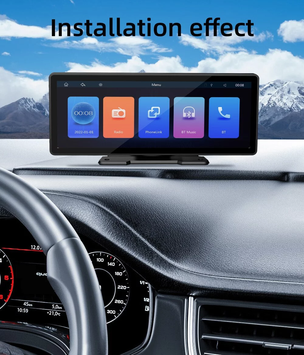 Car Multimedia Player With Rear View Camera IPS Touch Screen Wireless Carplay Android Auto Bluetooth 9'' Portable Car MP5 Stereo Car Stereo Audio