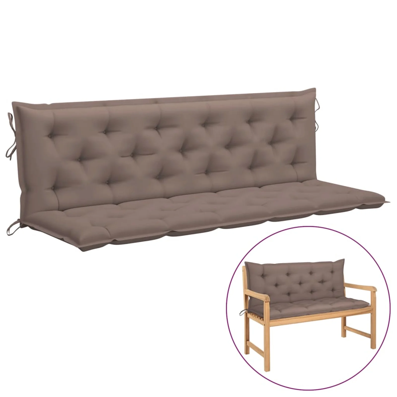 Anself Garden Bench Cushion Taupe 70.9