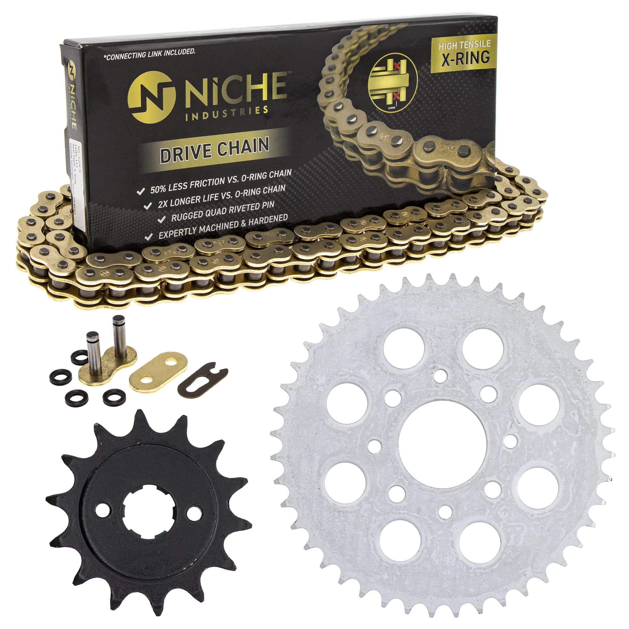 Niche Sprocket Chain Set for Honda XL125V 14/44T 520 X-Ring Motorcycle MK1004709