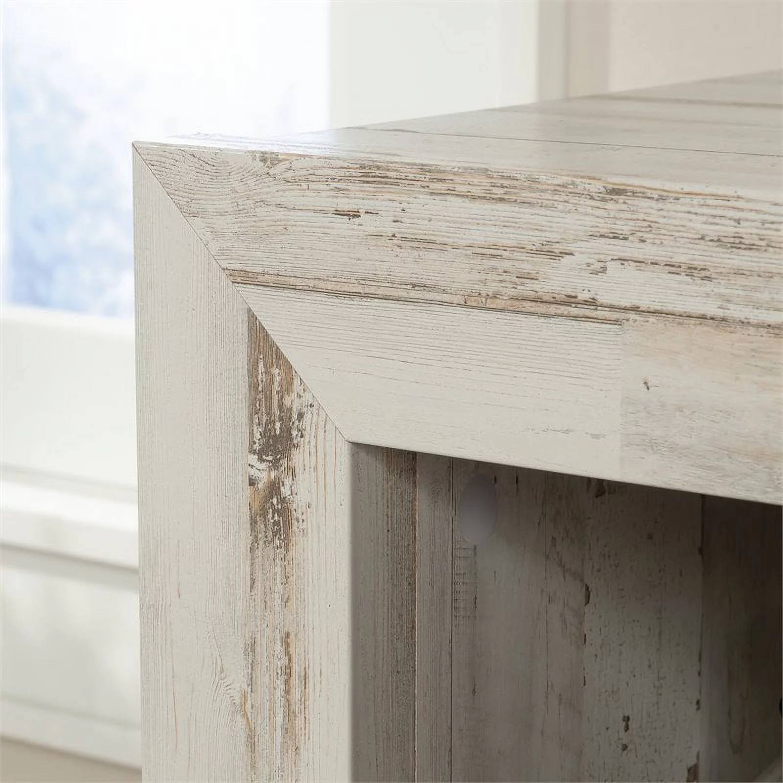 Sauder Dakota Pass 1-Drawer Lateral File with Open Shelf, White Plank Finish