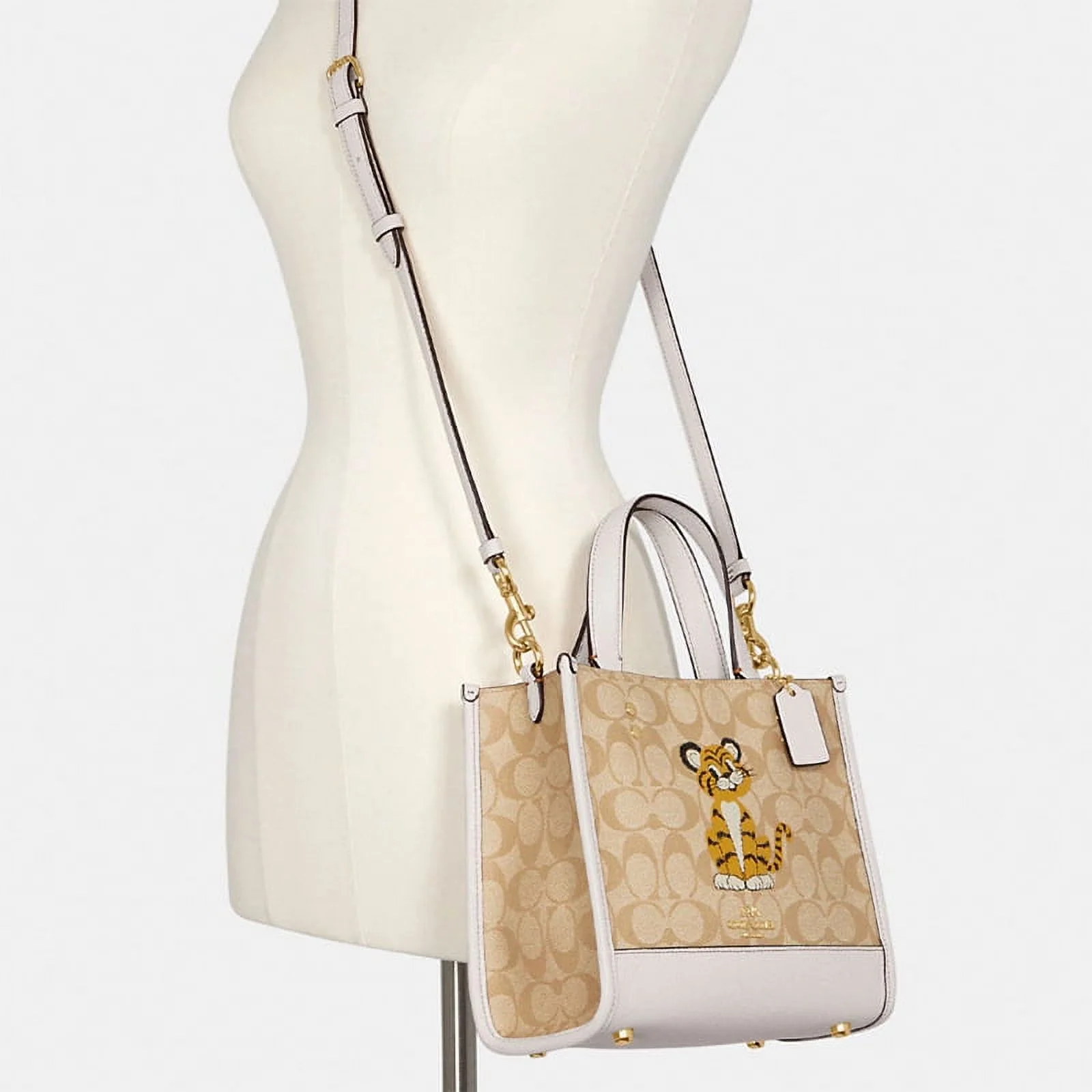 COACH Dempsey Tote 22 In Signature Canvas With Tiger C7001