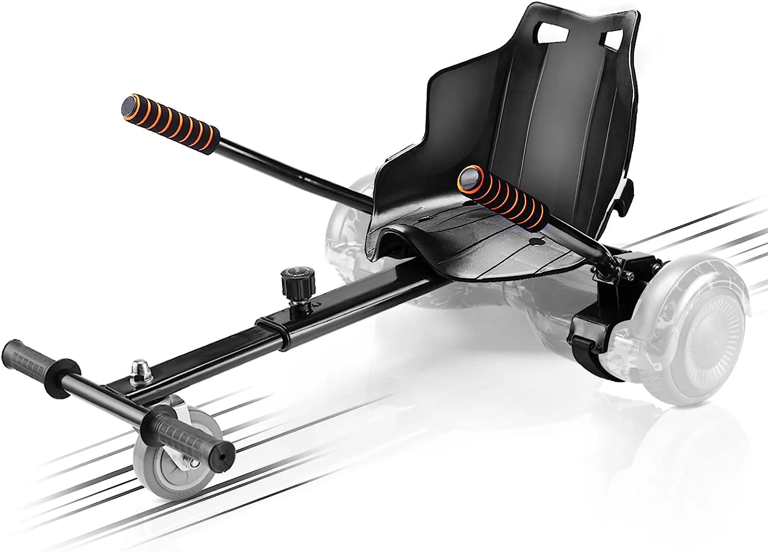 SIMATE Hoverboard Go Kart Seat Attachment for 6.5''-10'' Hoverboard, Hover Cart for Self Balancing Scooter with Adjustable Frame Length, Hoverboard Accessories Transform into Go Kart Combo