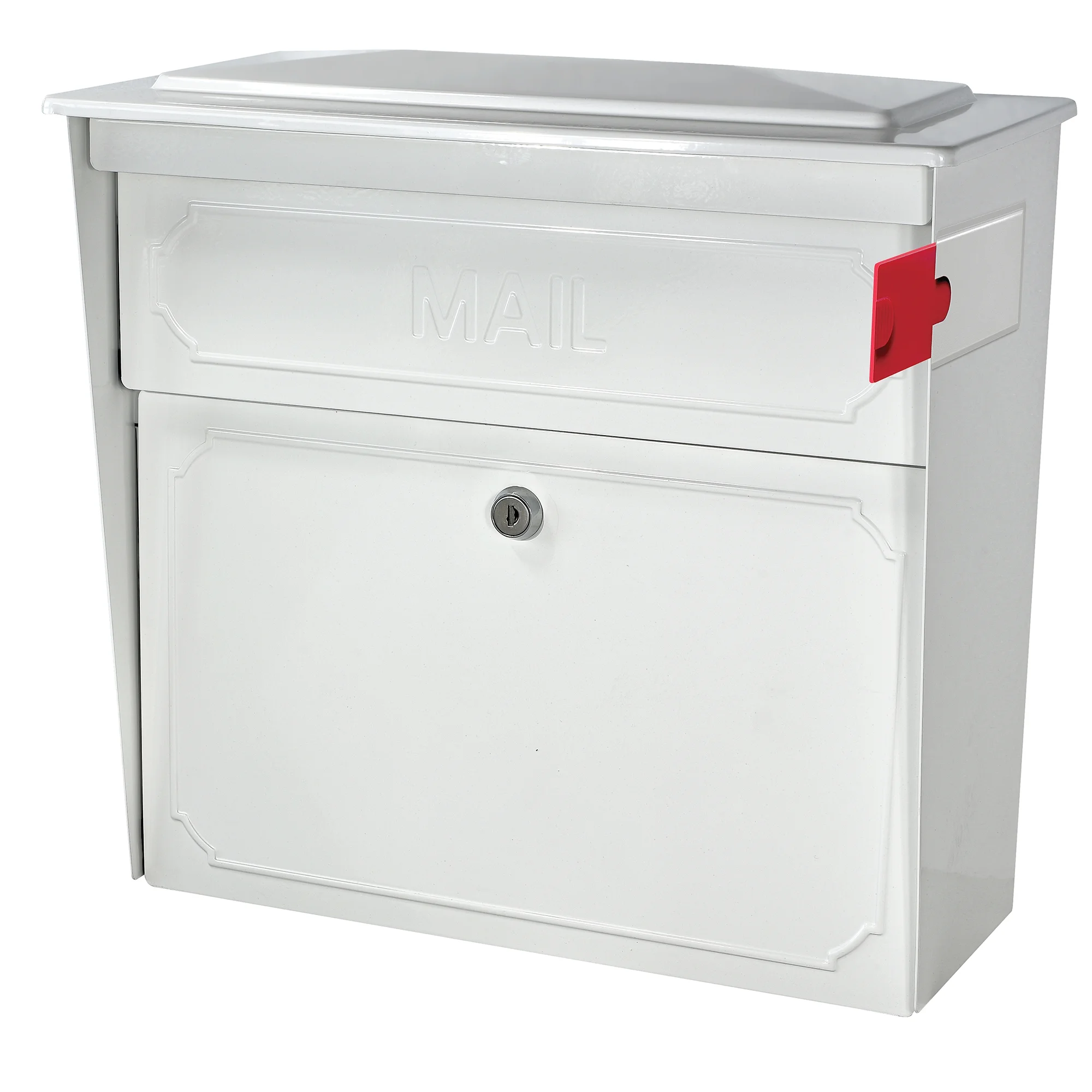 Mail Boss Townhouse Locking Security Mailbox, Alpine White