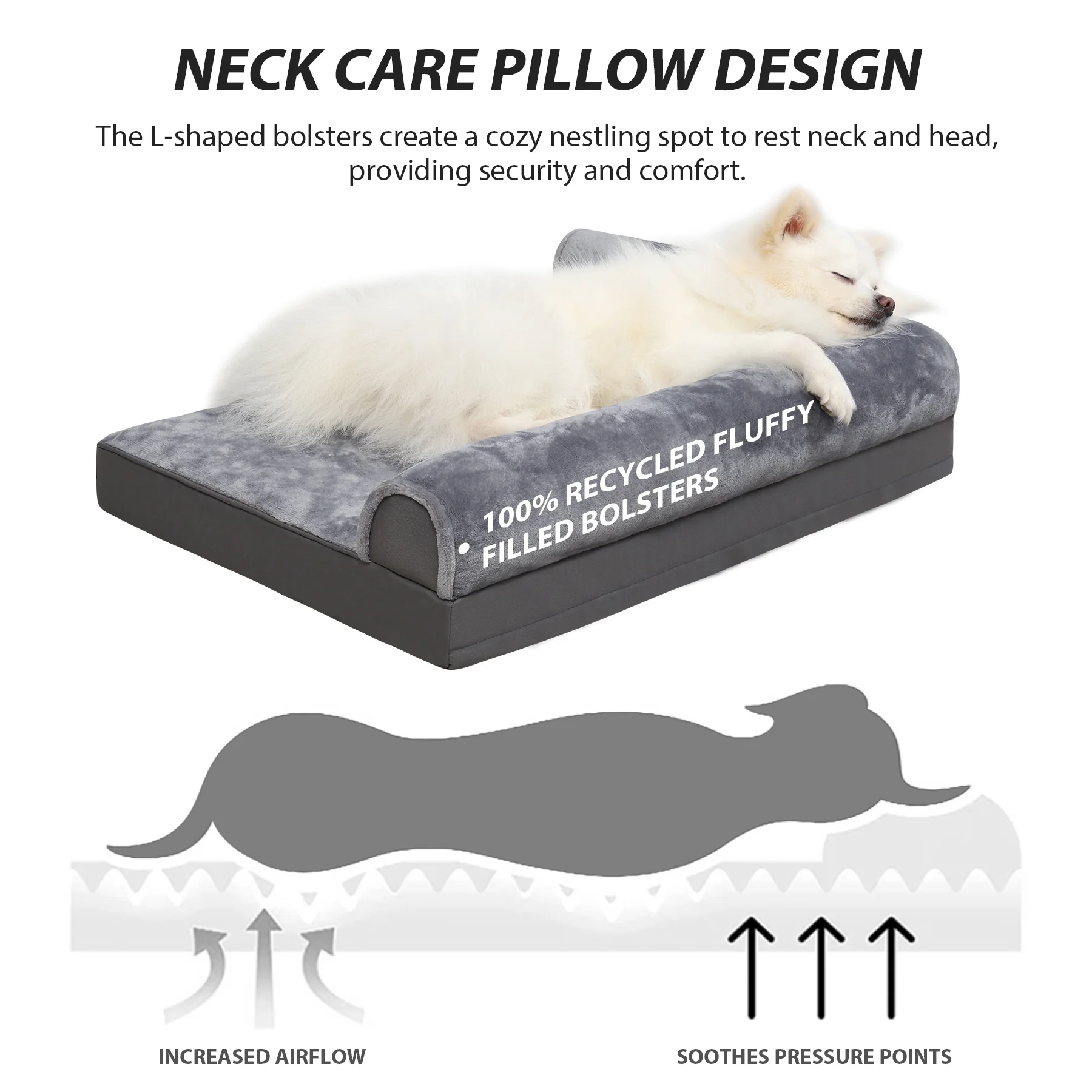 KSIIA Orthopedic Dog Bed Sofa with Removable Waterproof Cover 35