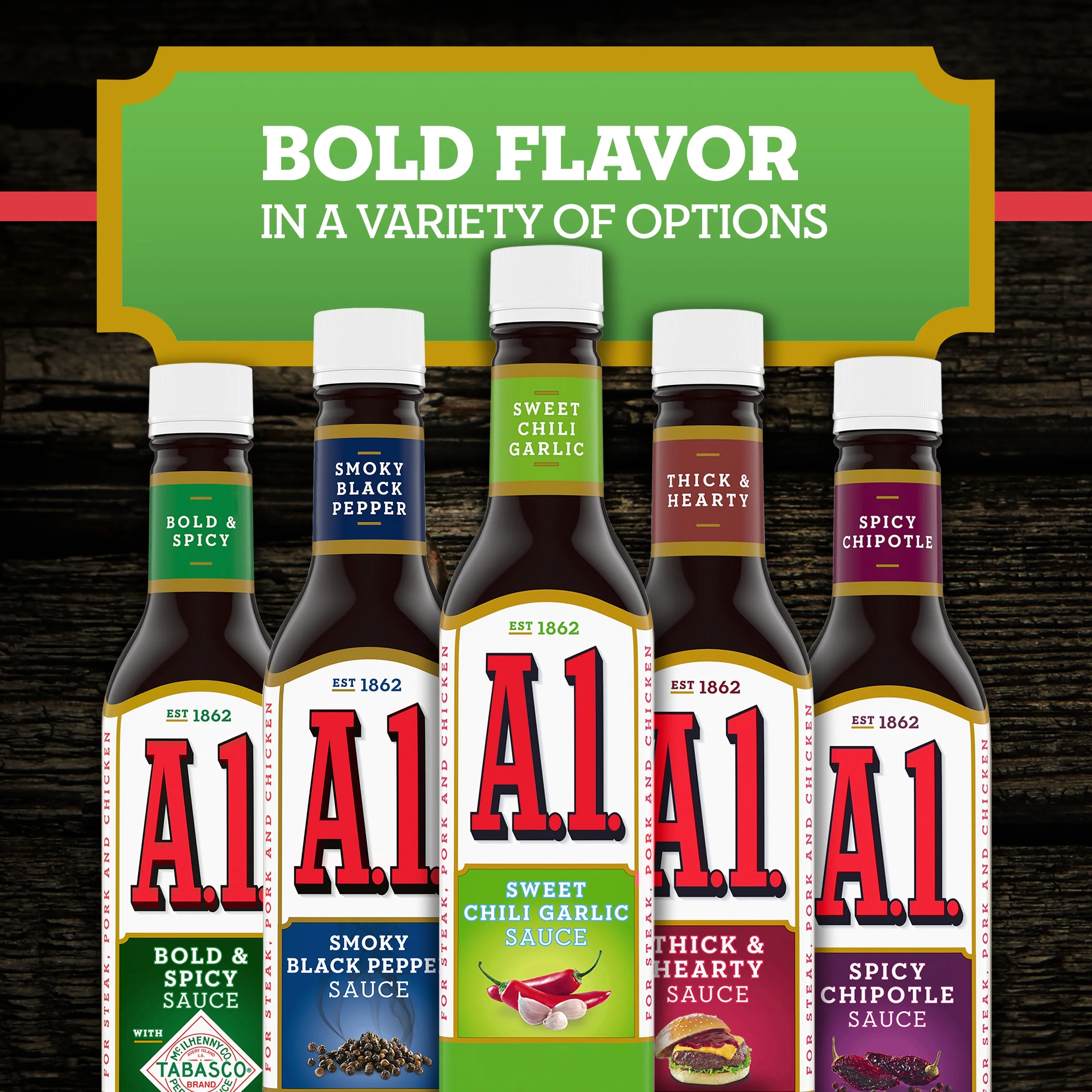 A.1. Sweet Chili Garlic Sauce, 10 oz. Bottle