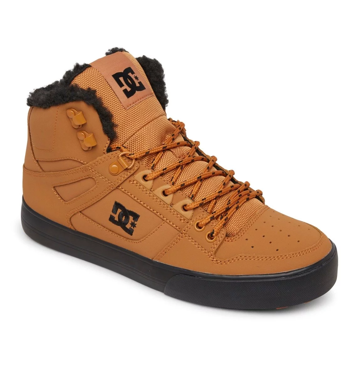 DC Men's Pure High-Top Winter Shoes - Wheat/Black - 7