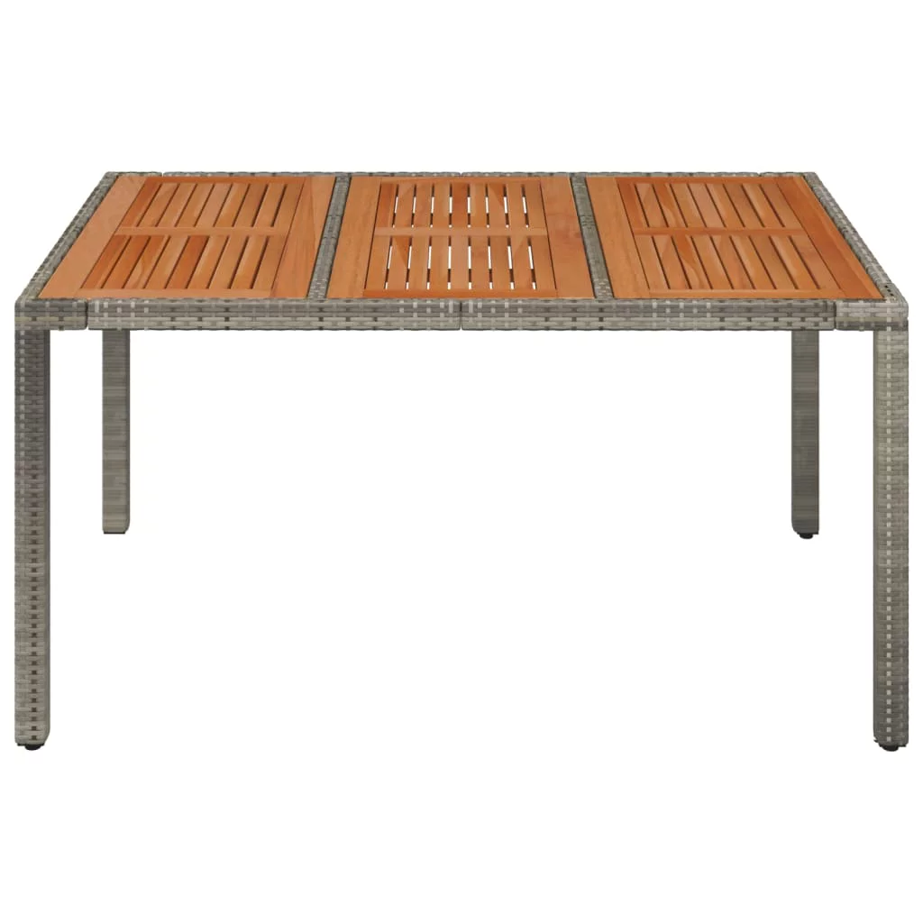 Anself Patio Table with Wooden Gray 59.1