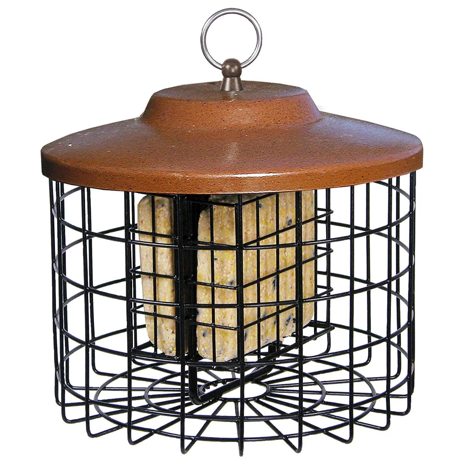 Hiatt Manufacturing Squirrel-X Squirrel Proof Double Suet Feeder, Cage Bird Feeder, 2 Suet Cake Capacity
