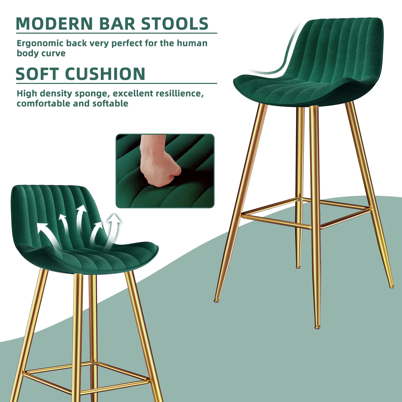 Homezeer Bar Stools Set of 2,  27