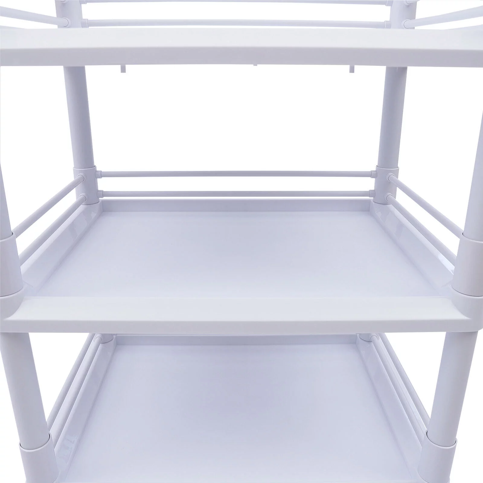 ZhdnBhnos 3 Tier Medical Trolley Dental Lab Salon Mobile Rolling Cart with Lockable Wheels