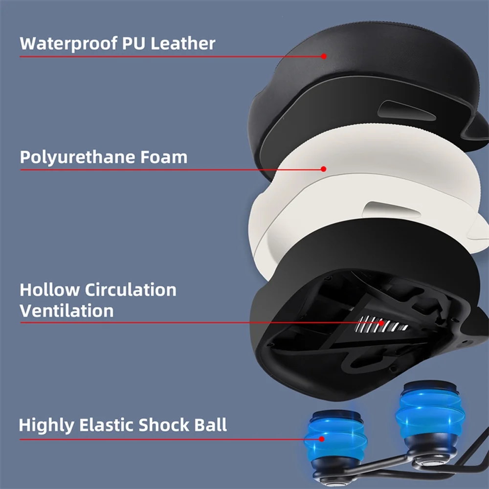 WEST BIKING Bicycle saddles,Pad Road Breathable Elasticity Bike Saddle Road Breathable Antislip PU Pad Road Soft Waterproof PU Thickened Elasticity Bike LAOSHE BUZHI Vifaleno WENZI ADBEN