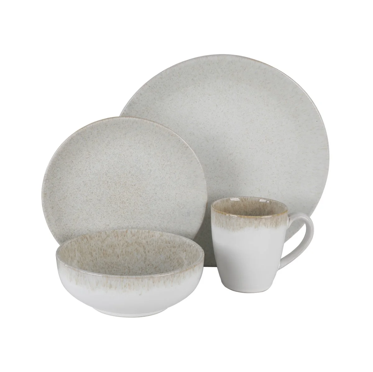 Gibson Elite Kashmir 16-Piece Dinnerware Set - Sand