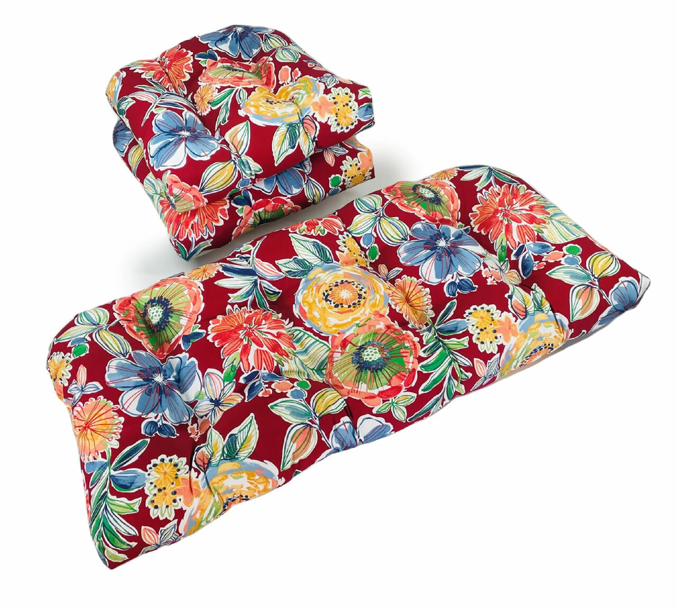Pillow Perfect Outdoor Colson Berry 3 Piece Cushion Set - 19
