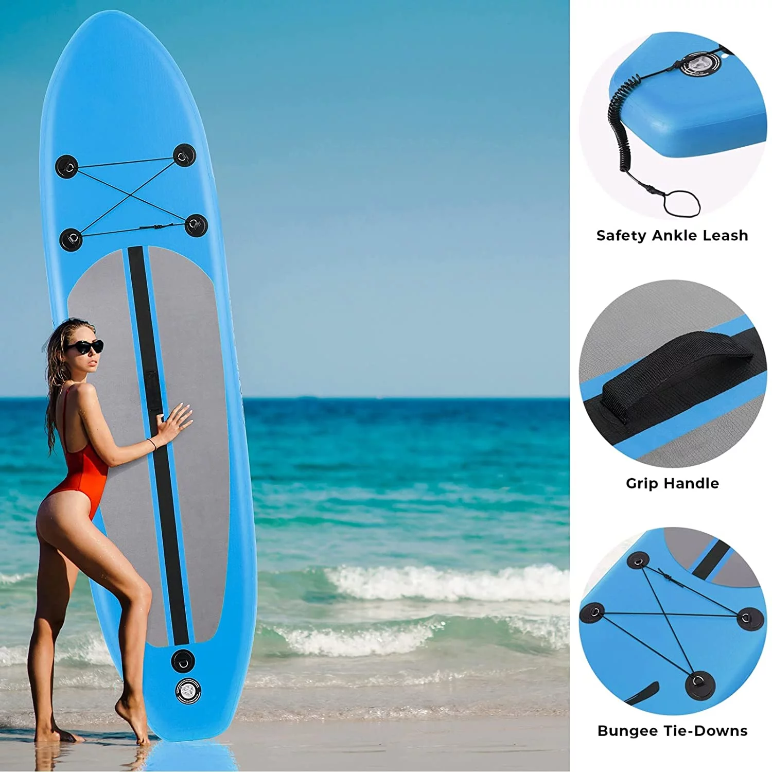 Increkid 10FT Inflatable Paddle Board Stand up Paddle SUP Board with Complete Kit