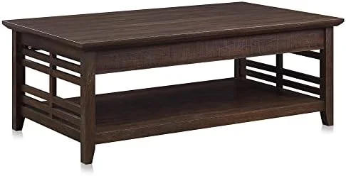 xrboomlife Modern Wood Coffee Table with   Two Tier Rectangular Stylish Decor for Living Room Conversation Leisure Occasions - 48 Inch - Norrell (Gray Wash)
