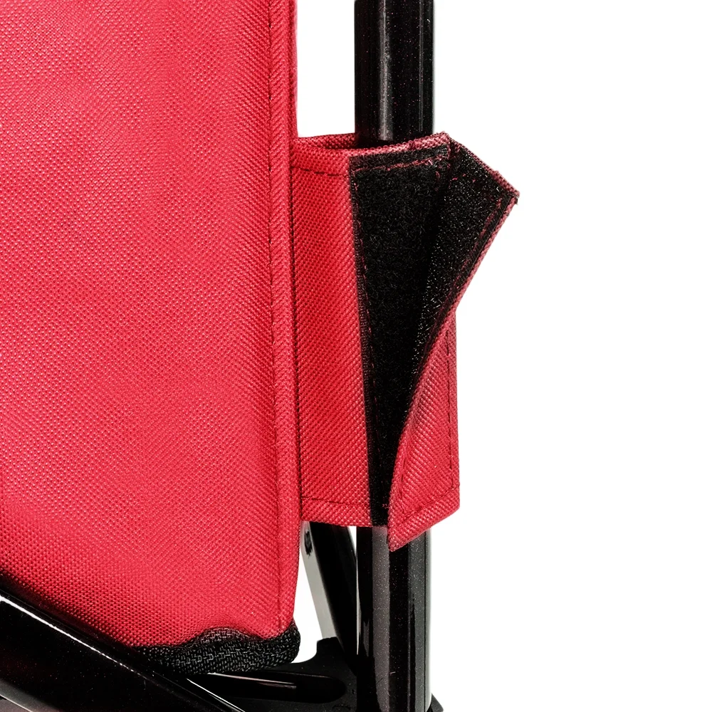 Collapsible Red Outdoor Wagon with All-Terrain Wheels and Foldable Design - Perfect for Beach Trips and Family Outings