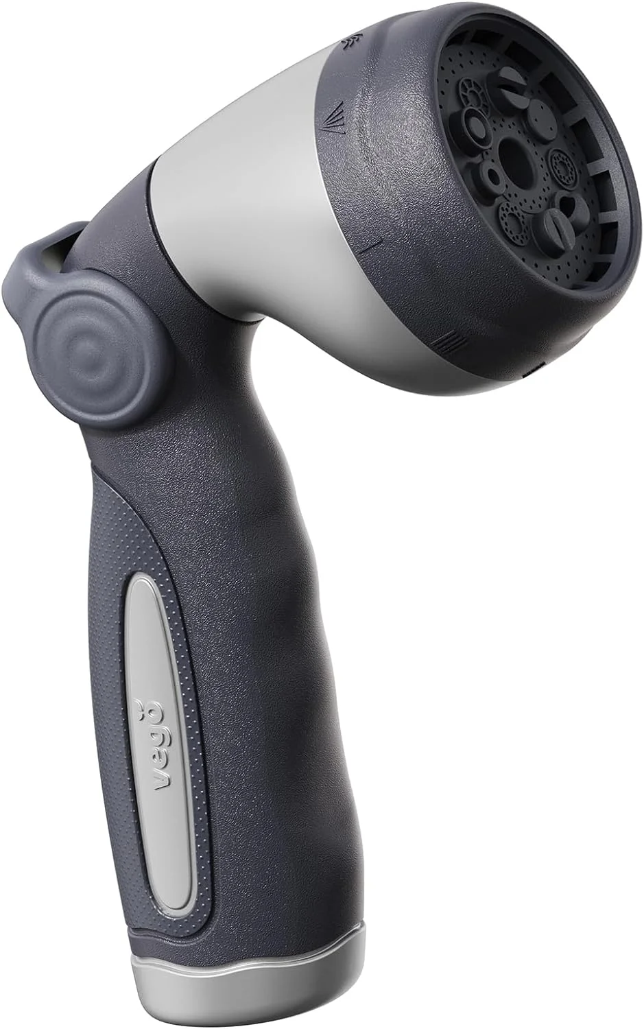 Vego Garden Hose Nozzle 9 Spray Patterns, Metal, Thumb Control, on/off Valve, High Pressure Heavy Duty Water Hose Spray Nozzle-Tidepool Blue