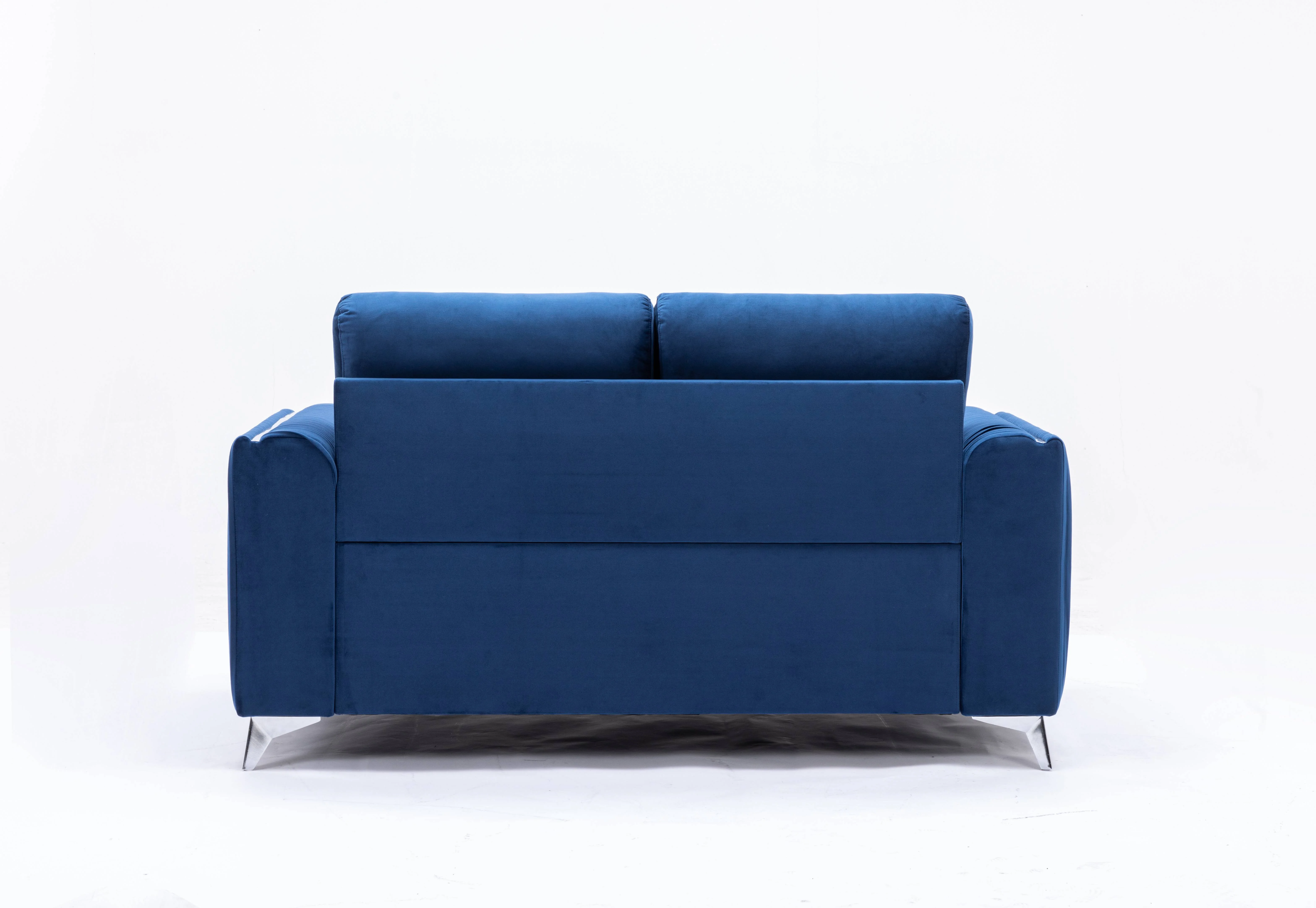 DeeHome ACME Wenona Loveseat, Blue Velvet LV01775