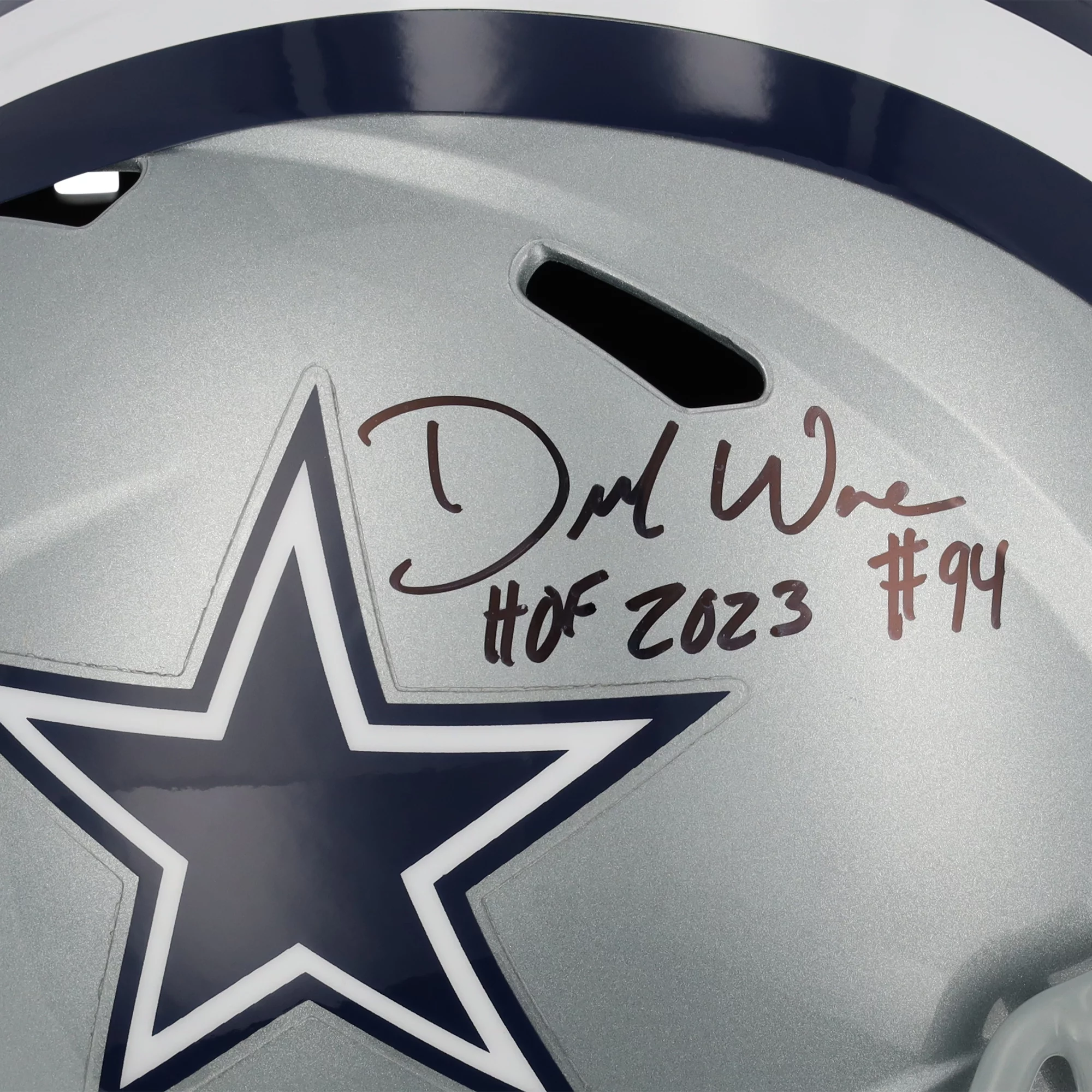 DeMarcus Ware Dallas Cowboys Autographed Riddell Speed Replica Helmet with 