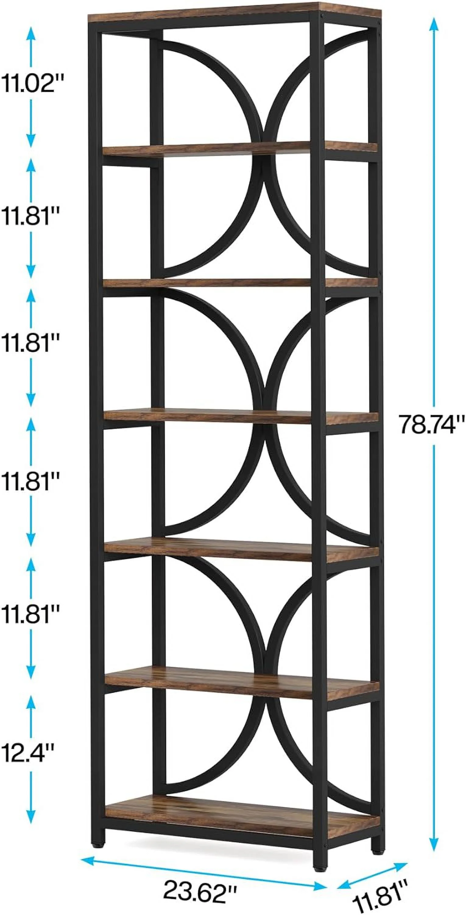 Tribesigns 6-Tier Bookcase, 78.74