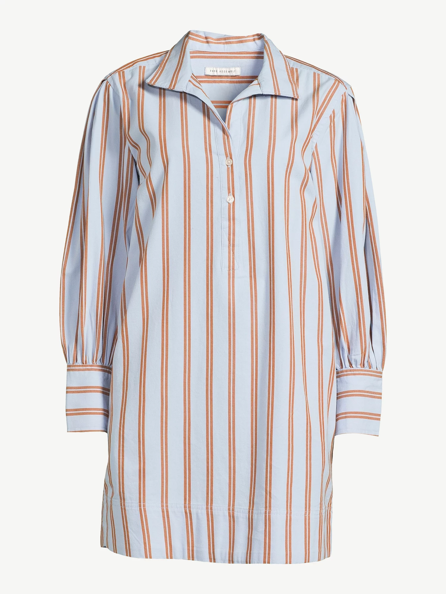 Free Assembly Women's Shift Mini Dress with Blouson Sleeves