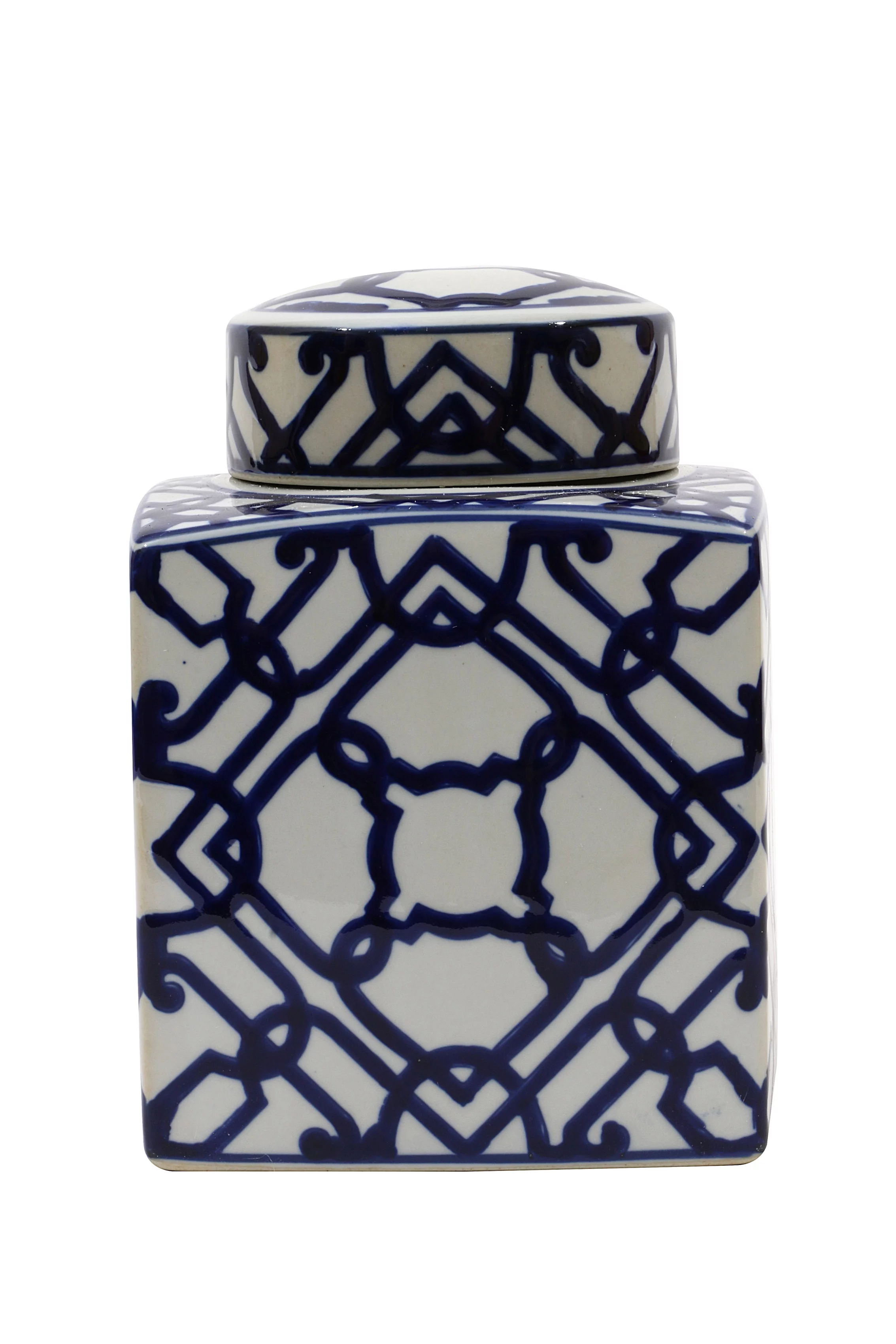 Desert Fields Blue and White Ginger Jar