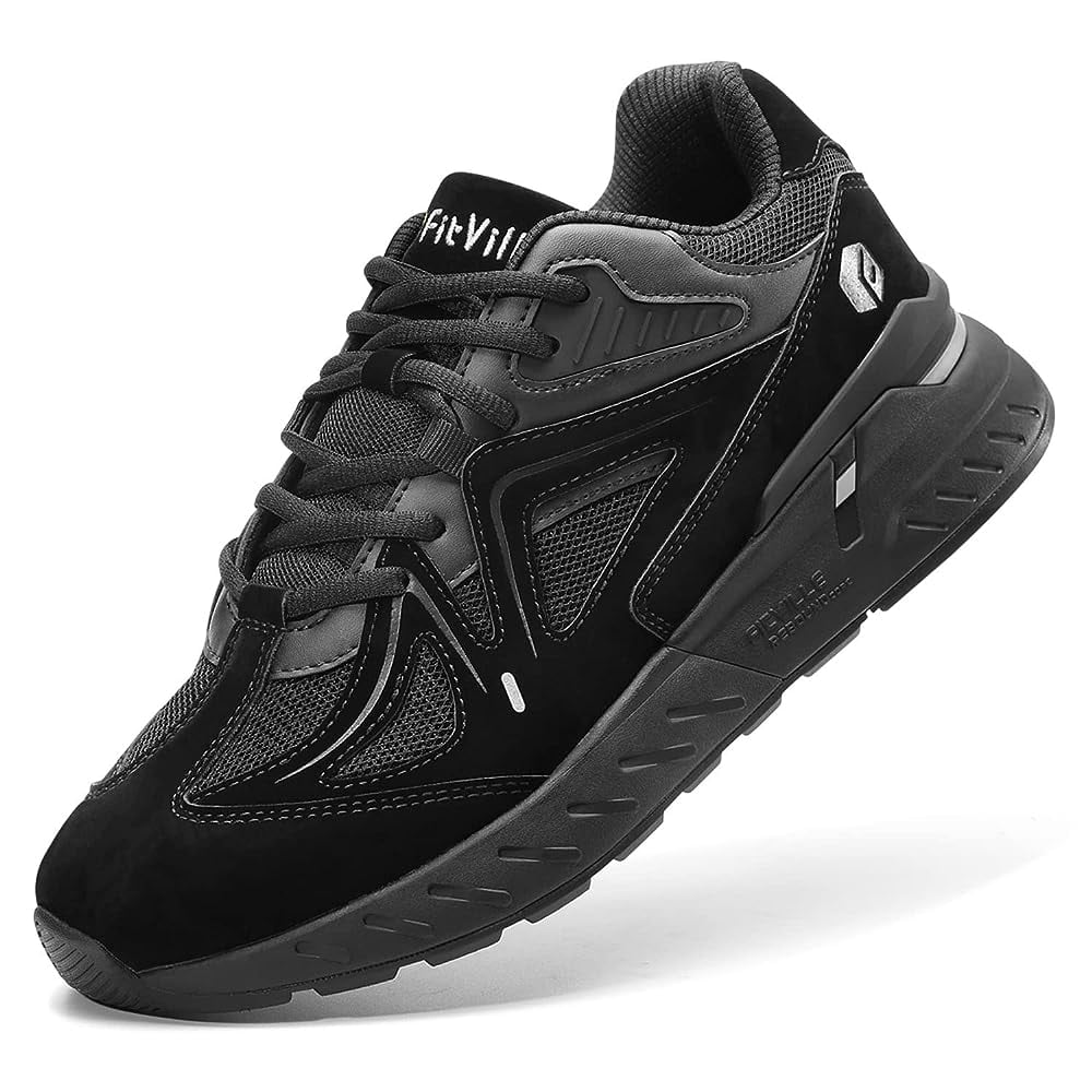 FitVille Extra Wide Womens Walking Shoes Wide Width Sneakers for Flat Foot Plantar Fasciitis Heel Pain Relief - Rebound Core