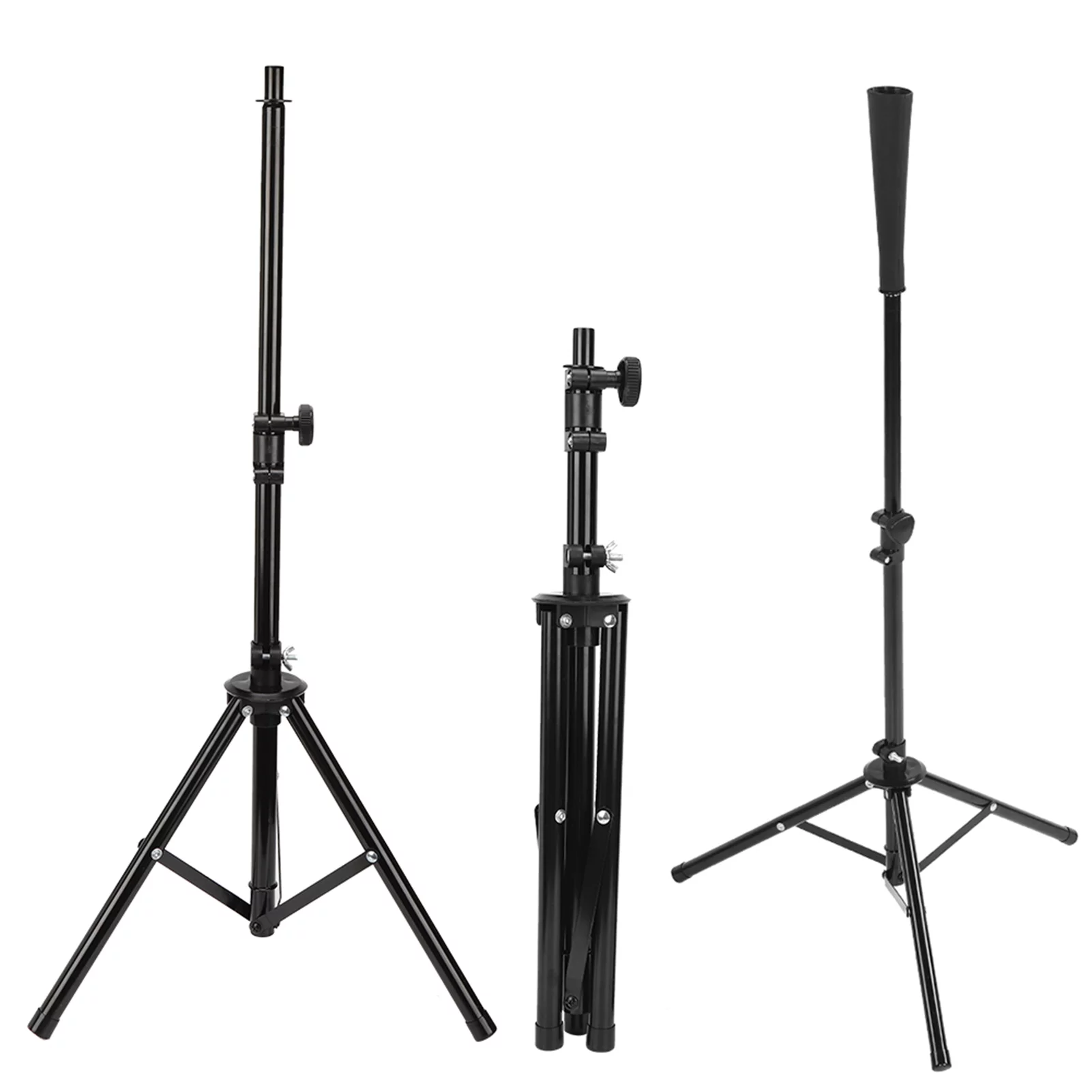 Emoshayoga Adjustable Baseball Batting Tee, Hitting Ball Tripod T Stand, Tripod T Stand for Practice Baseball Training Hitting Ball