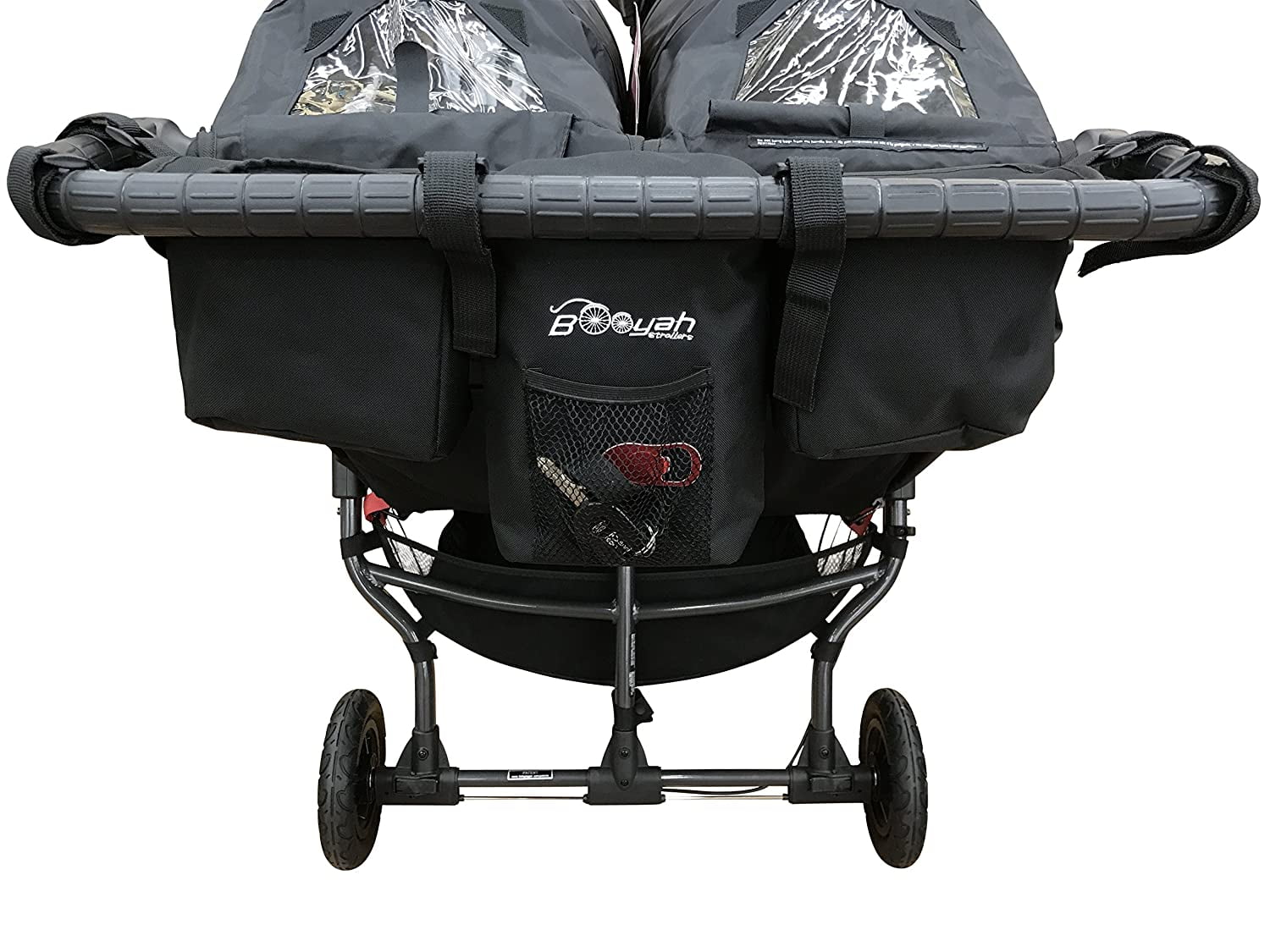 Double Stroller Organizer for Bob Duallie and Baby Jogger City Mini GT Black