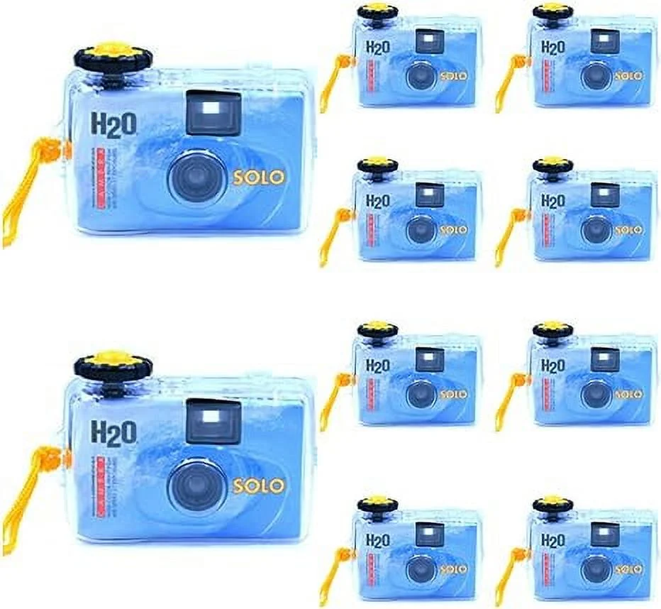 10ct Waterproof Disposable Camera Single Use 35mm Film - 400 Speed, 27 Exposures