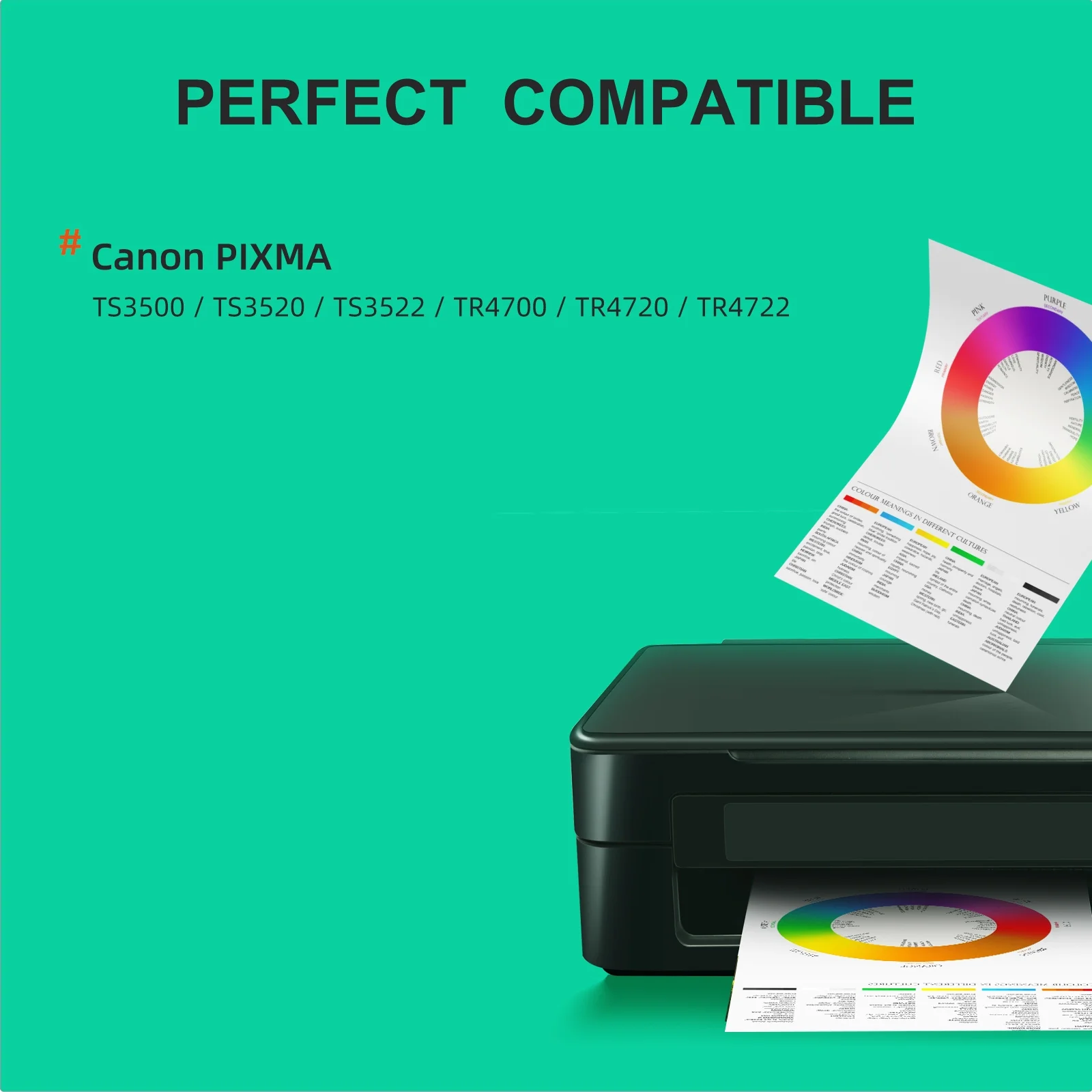 275XL 276XL Ink Cartridge for Canon  275 Black Ink Cartridge for 276 XL 275XL Ink Cartridge Combo Pack for Canon PIXMA TS3520 TS3522 TS3500 TR4720 TR4722 TR4700 - 2 Pack