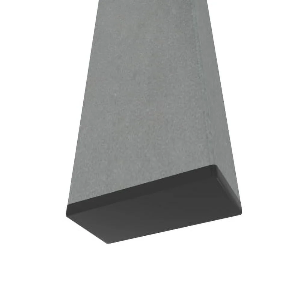 Tempered Glass Side Table Clear Glass & Solid Metal Legs Modern Simple Style (Gray)