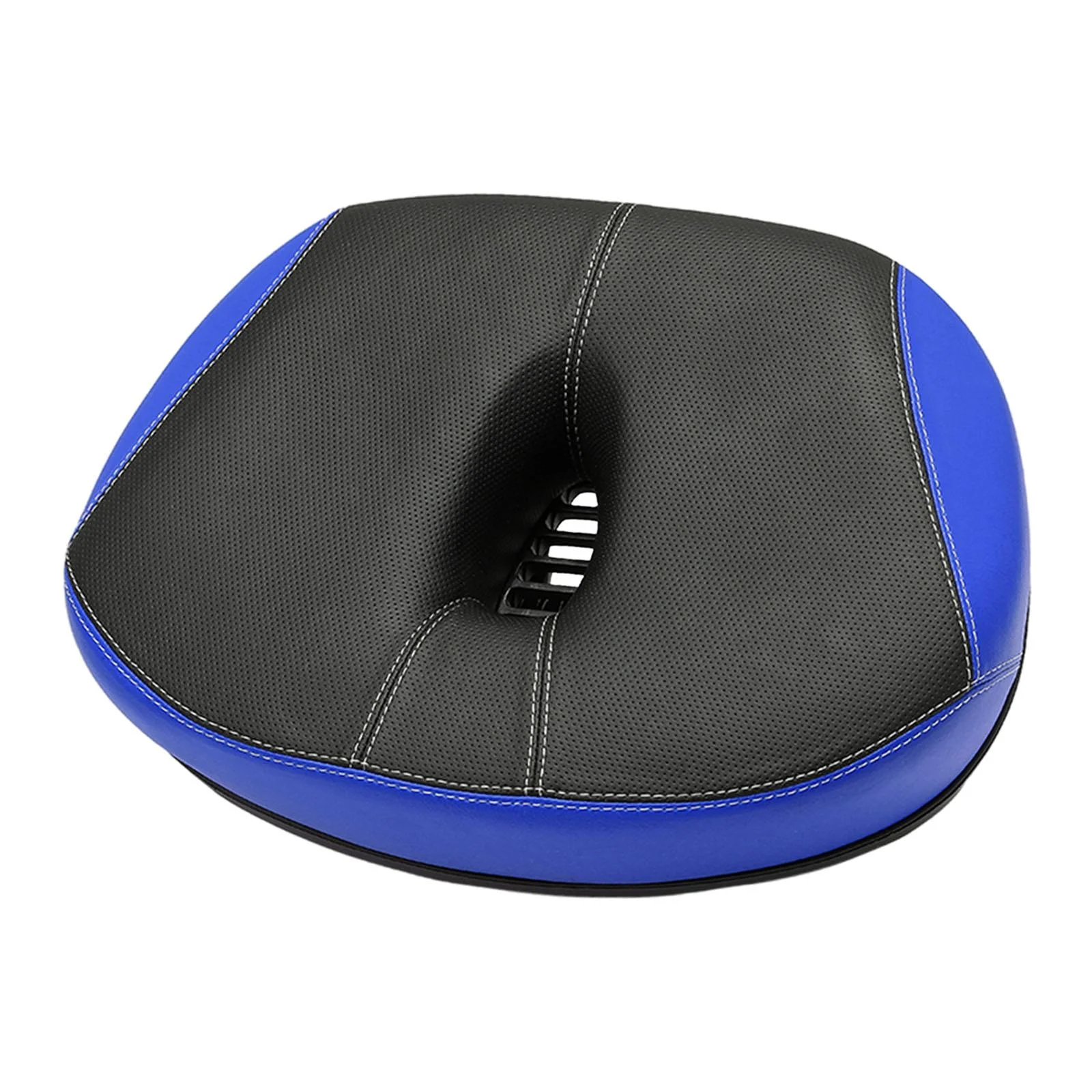 AMLESO Seat for Men And Women, Comfortable Seat Cushion, Wide Soft Saddle Seat, Noseless PU Saddle, for Leisure Riding Seat Blue