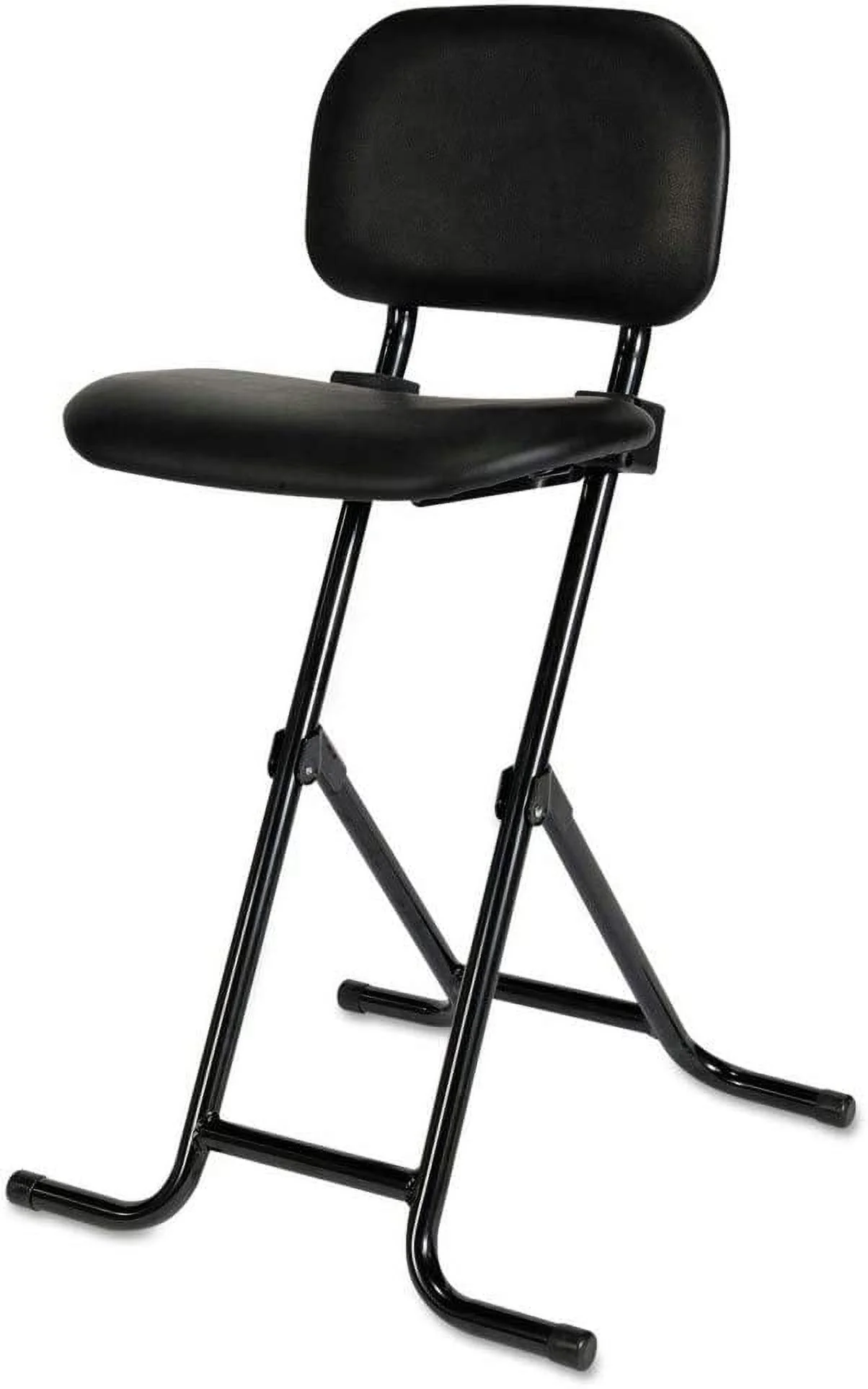 NLTBONNIE ALECS612 300 lbs. 27.5 in.  IL Series Height-Adjustable Folding Stool - Black