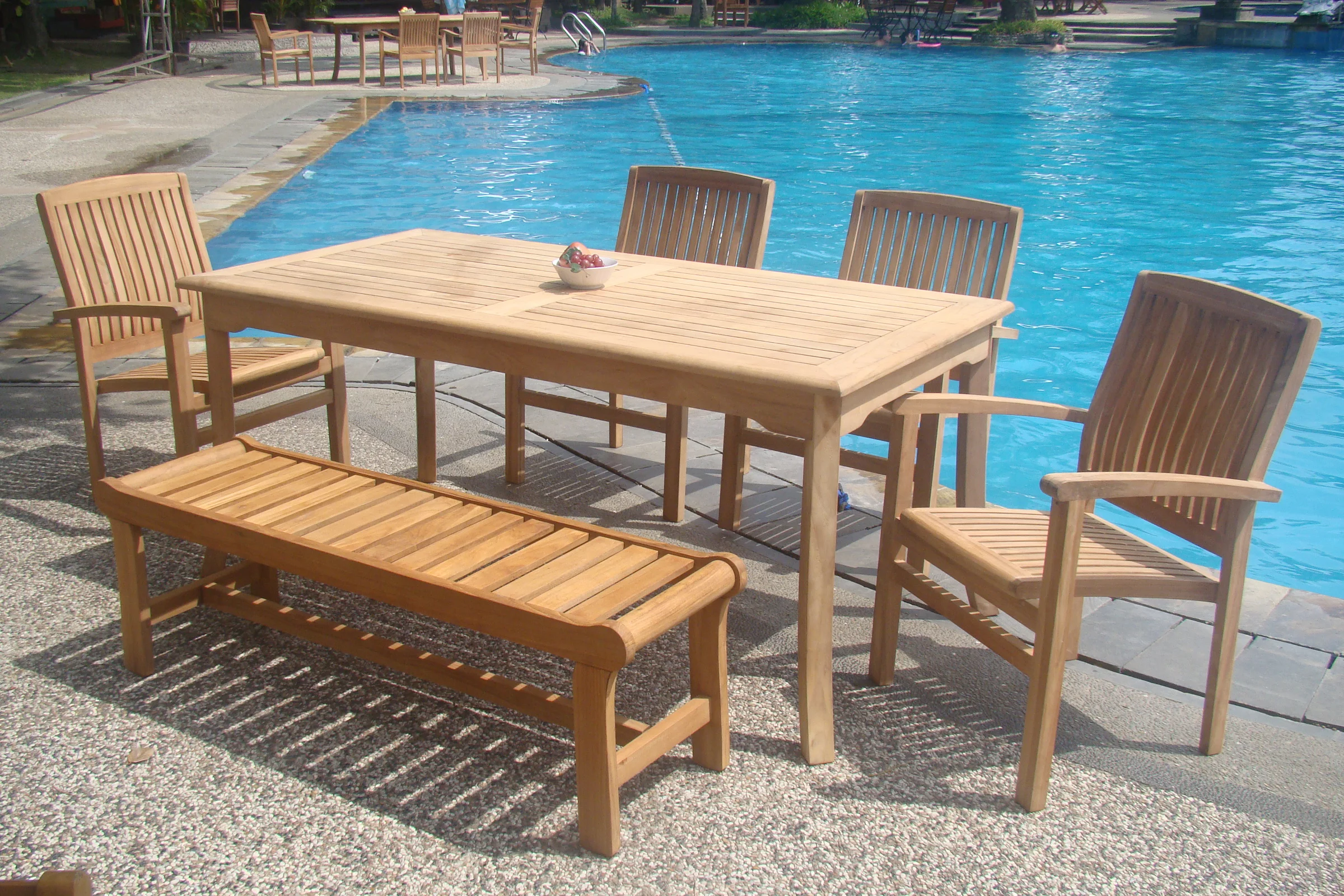 Teak Dining Set:6 Pc - 71