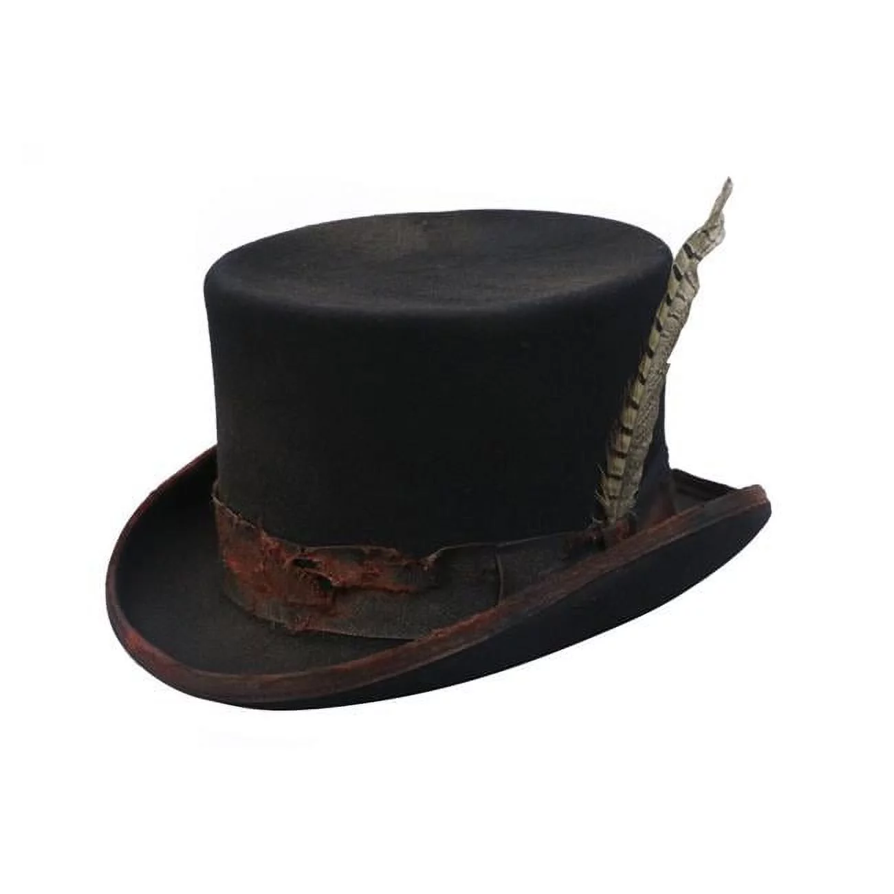 Western Fashion 69556-2XL 6 in. x 57 cm 100 Percent Wool Felt Top Hat, Black - 2XL