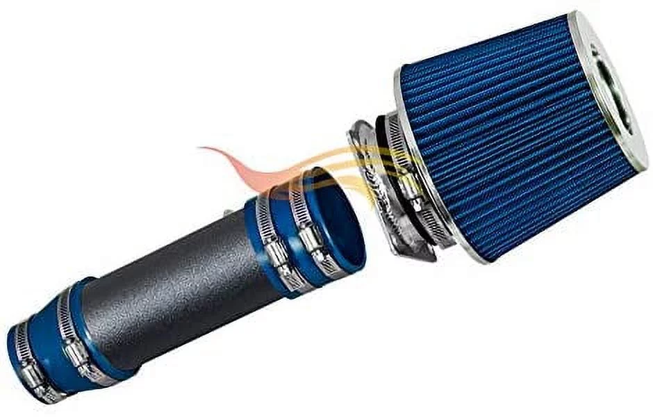 RW SERIES - MATTE BLACK PIPE BLUE - SHORT RAM INTAKE Compatible For 99-02 Ford Windstar 3.8L V6