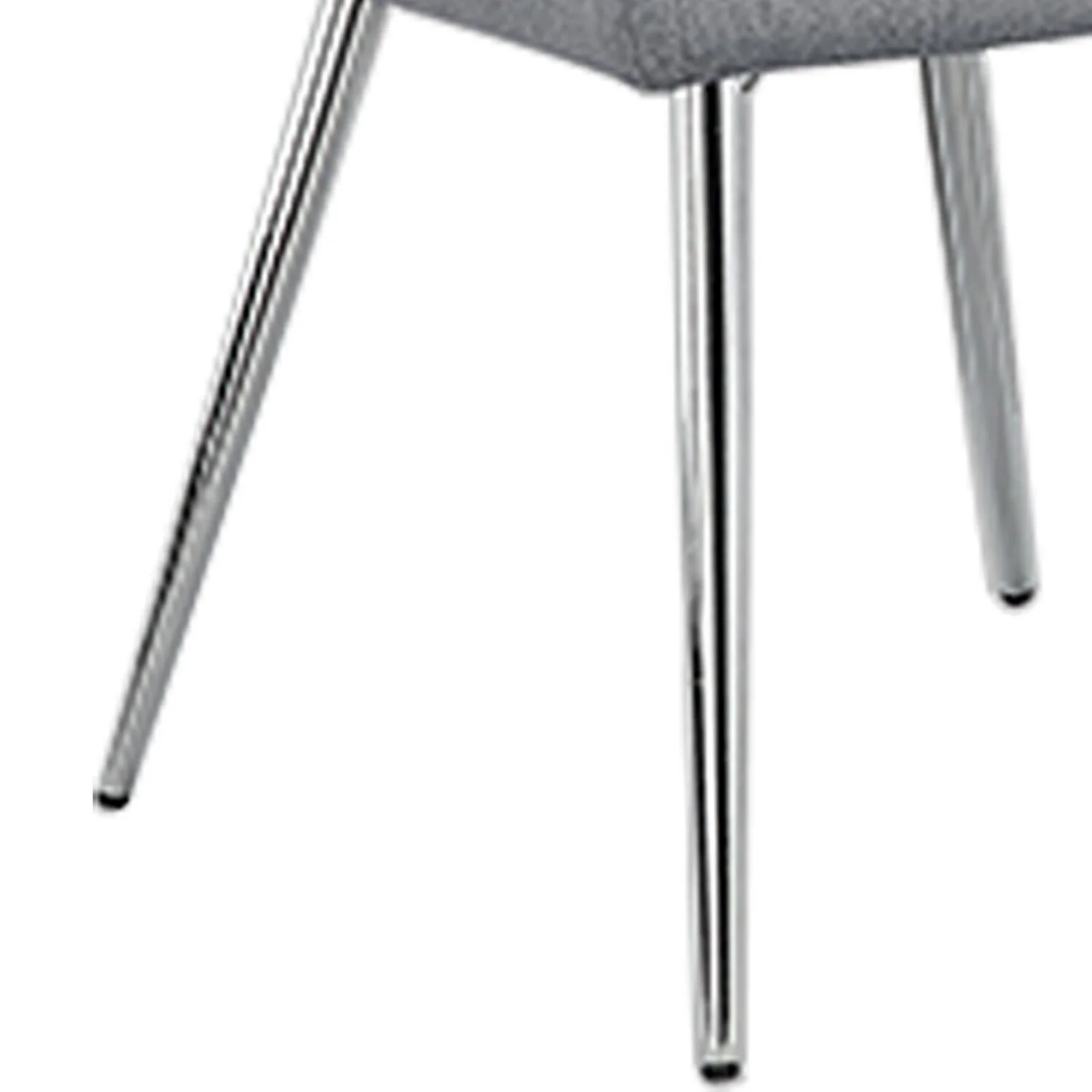 Benjara  34.3 x 20.3 x 20 in. Kian Side Chair with Tapered Legs & Grey Fabric Upholstery - Set of 2