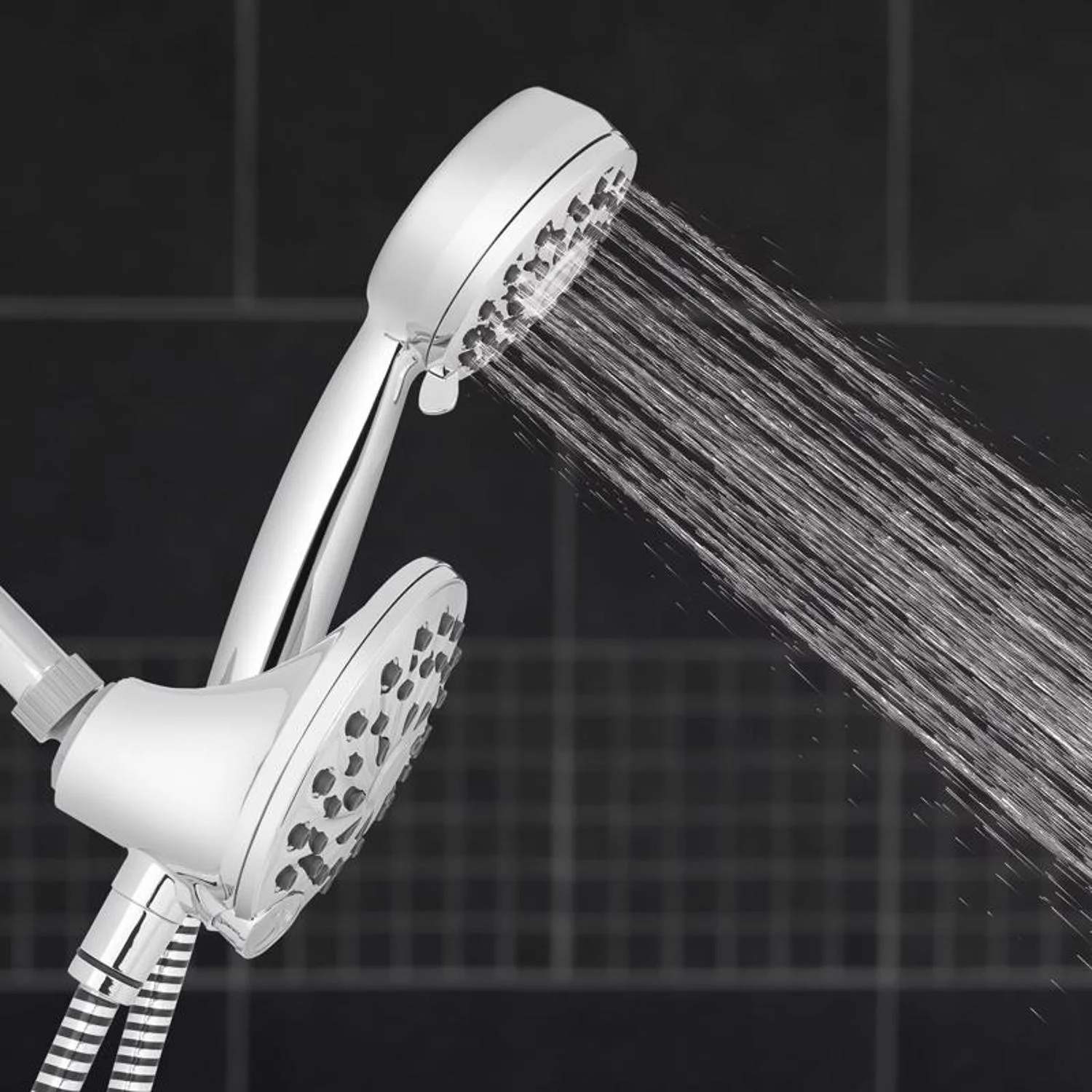 Waterpik PowerPulse Chrome 8 settings Showerhead Combo 1.8 gpm