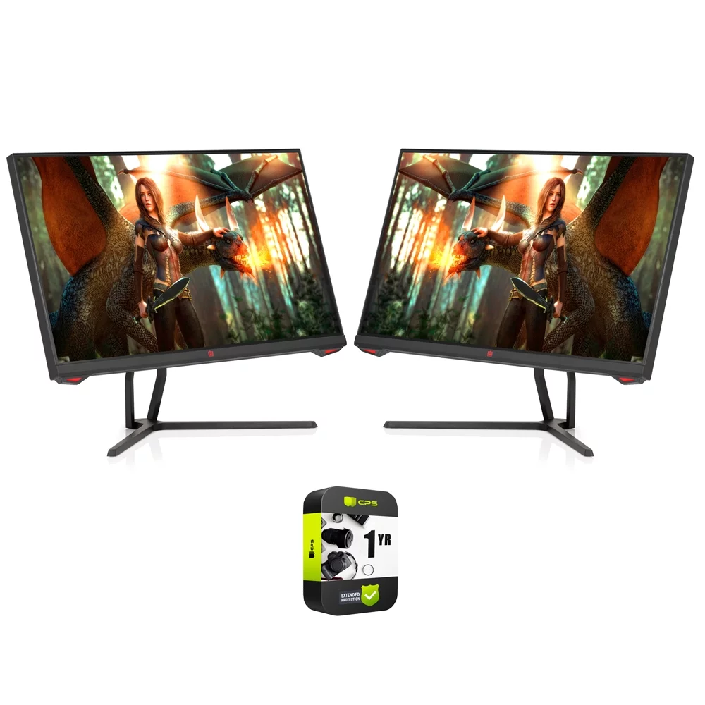 Deco Gear 25 in Gaming Monitor FHD IPS AHVA Adaptive Sync Panel 2 Pack + Warranty