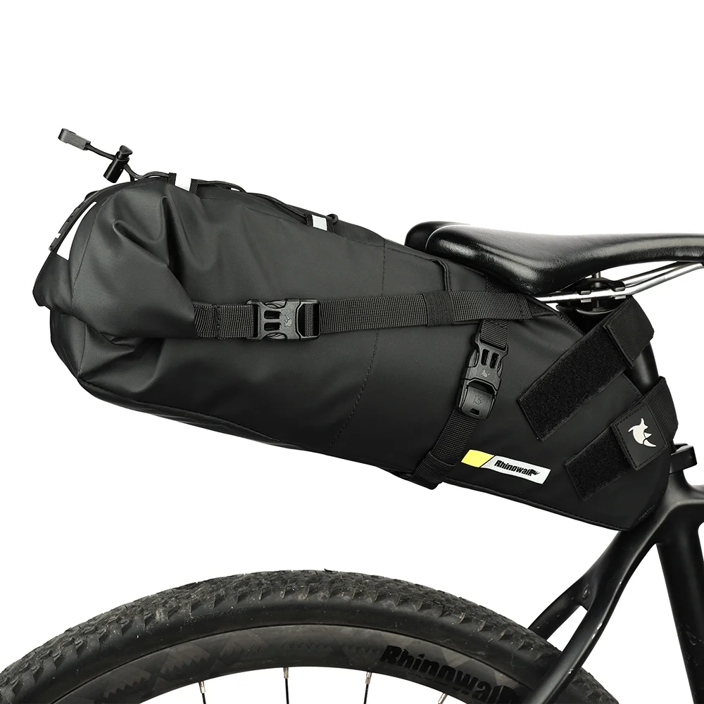 Rhinowalk Bike Bag, Waterproof Saddle Tube Bag, Large Capacity Cycle Storage, Quick Release Bike Accessories, for Under Seats