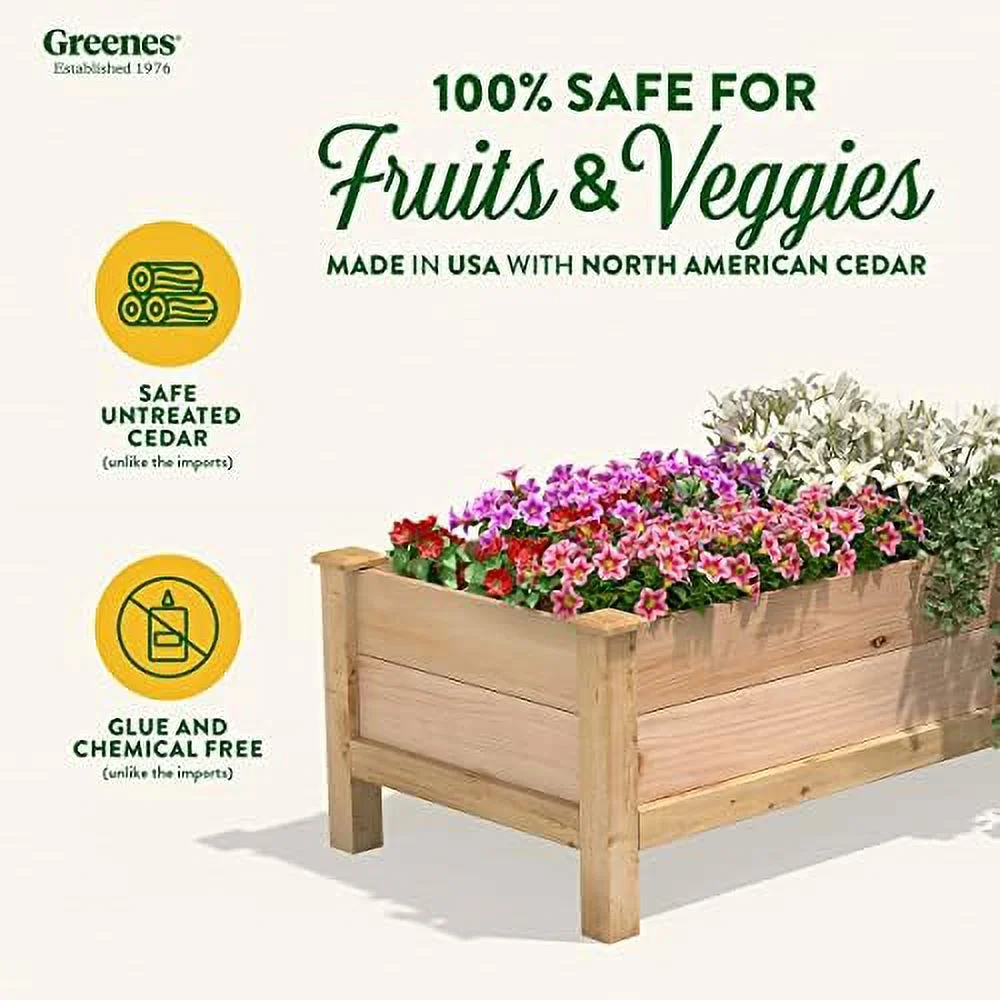 Premium Cedar Elevated Garden Bed, 24