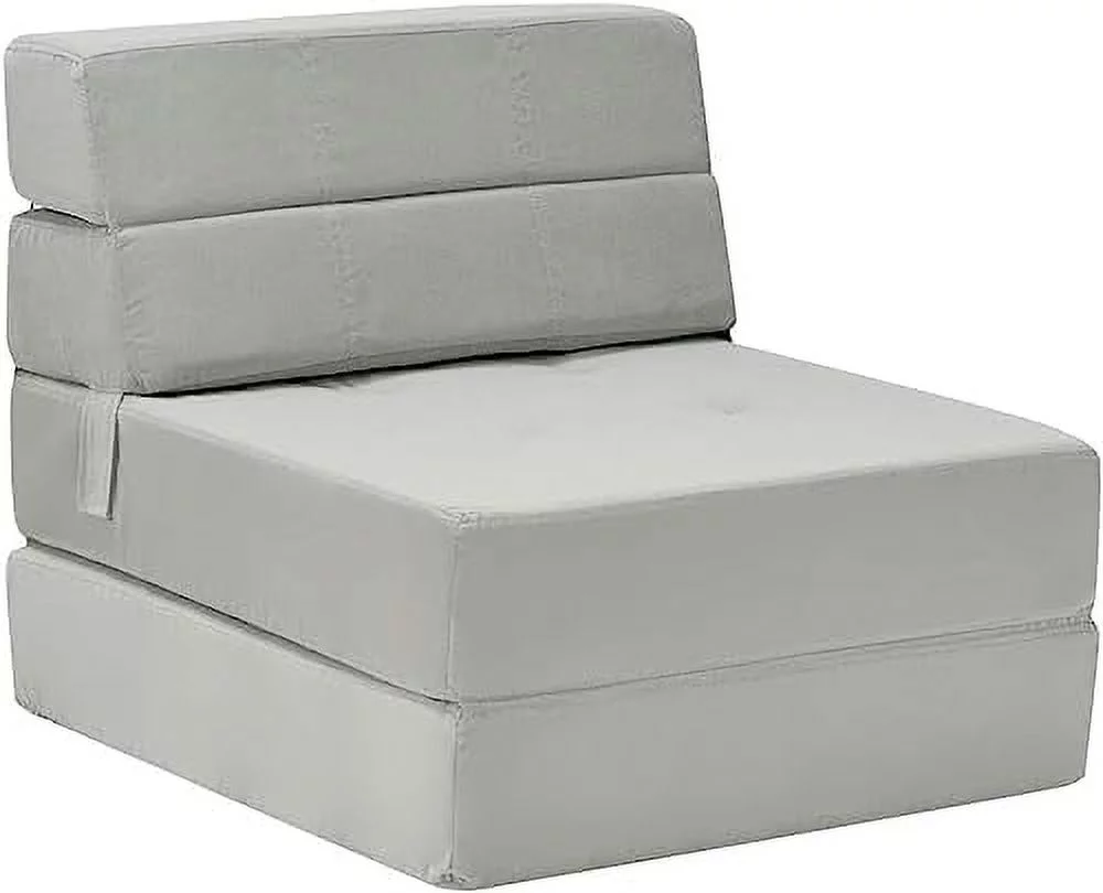 CKPFVY Convertible Sofa Bed  Floor Couch Sleeper  Folding Futon Guest Bed  Modern Chaise Lounge Upholstered Padded Cushion  Large Accent Chair Living Room Bedroom Black