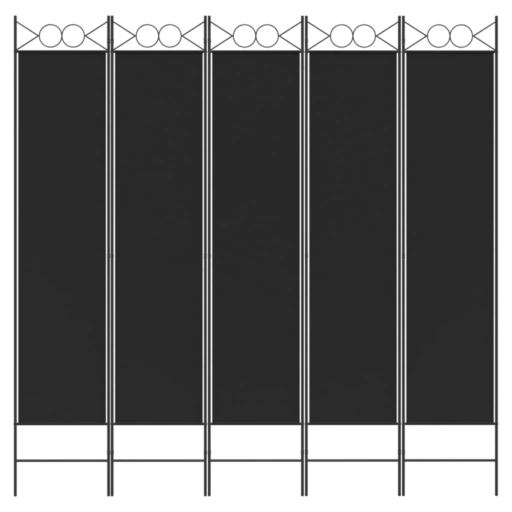 Anself 5-Panel Room Divider Black 78.7