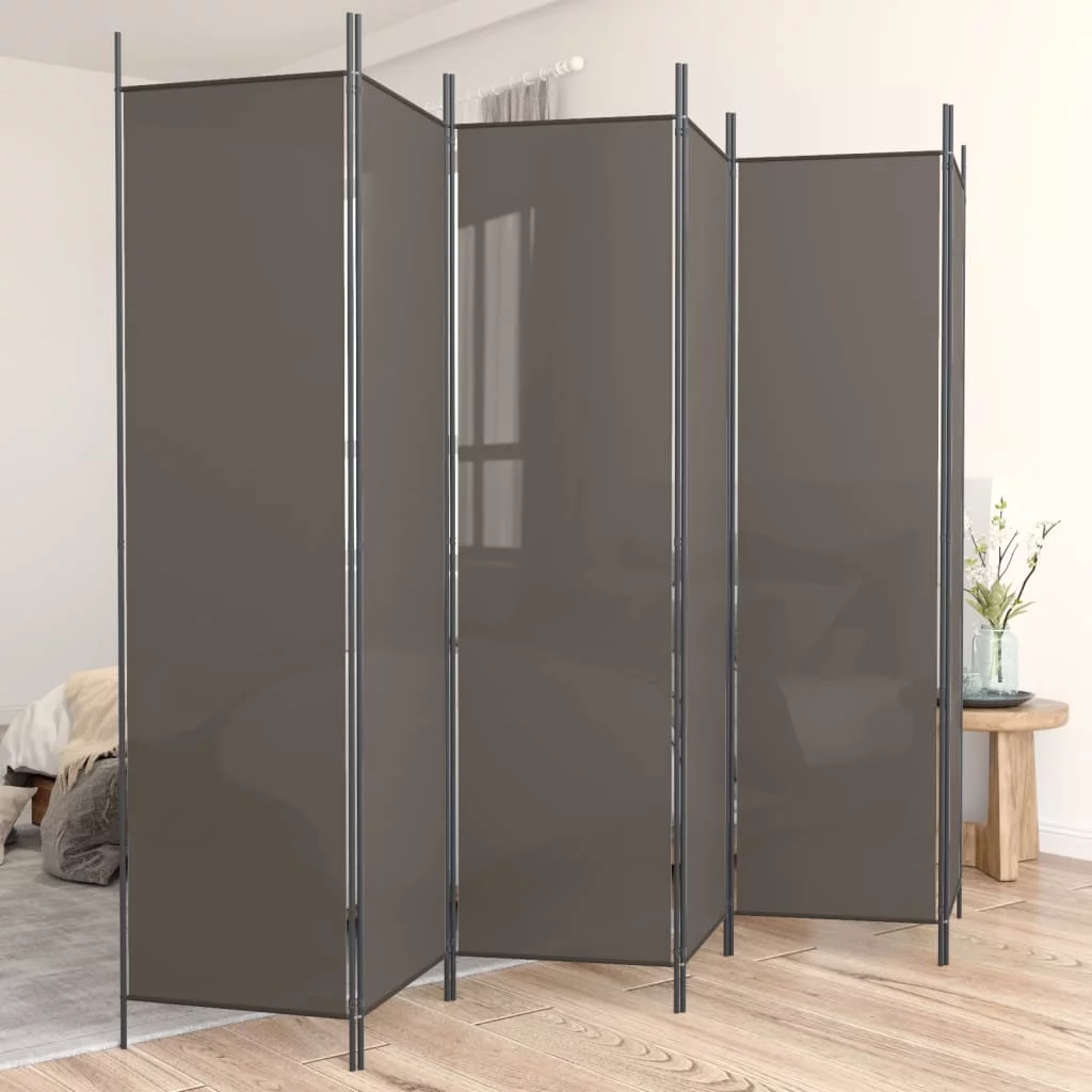 Anself 6-Panel Room Divider Anthracite 118.1