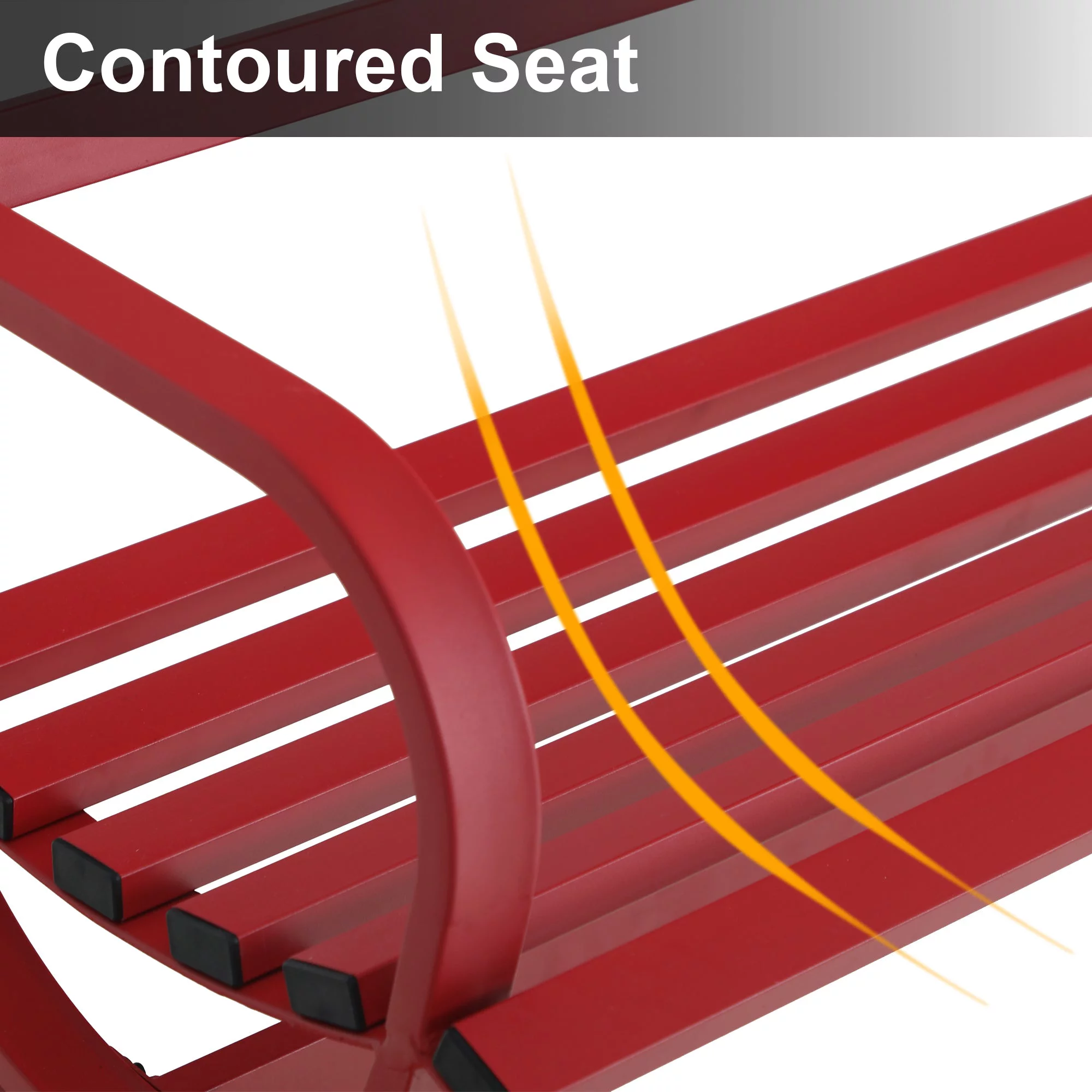 Sophia & William Patio Bistro Set 2 Single Seater Chairs & 1 Patio Side Table - Red