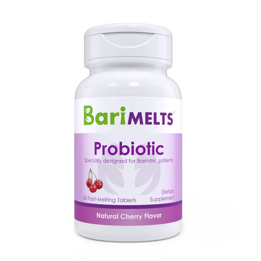 BariMelts Bariatric Probiotics for Digestive Health Support, 60 Fast-Dissolving Tablets, Post Weight Loss Surgery Patients, Cherry Flavored Dietary Supplements