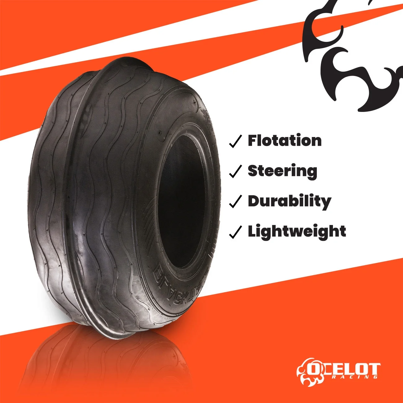 22 x 8 - 10 Ocelot Blacktail Front Tire