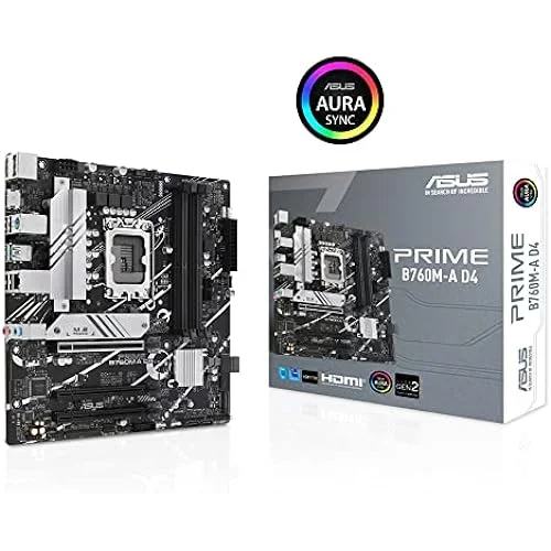 ASUS INTEL 13.12th Generation LGA1700 Compatible B760M Motherboard PRIME B760M-A D4 / Domestic Product